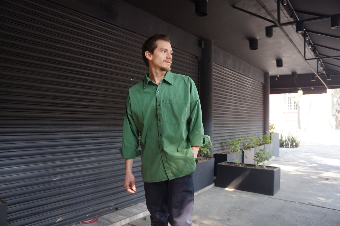 Sai Washed Twill Button-Down Shirt