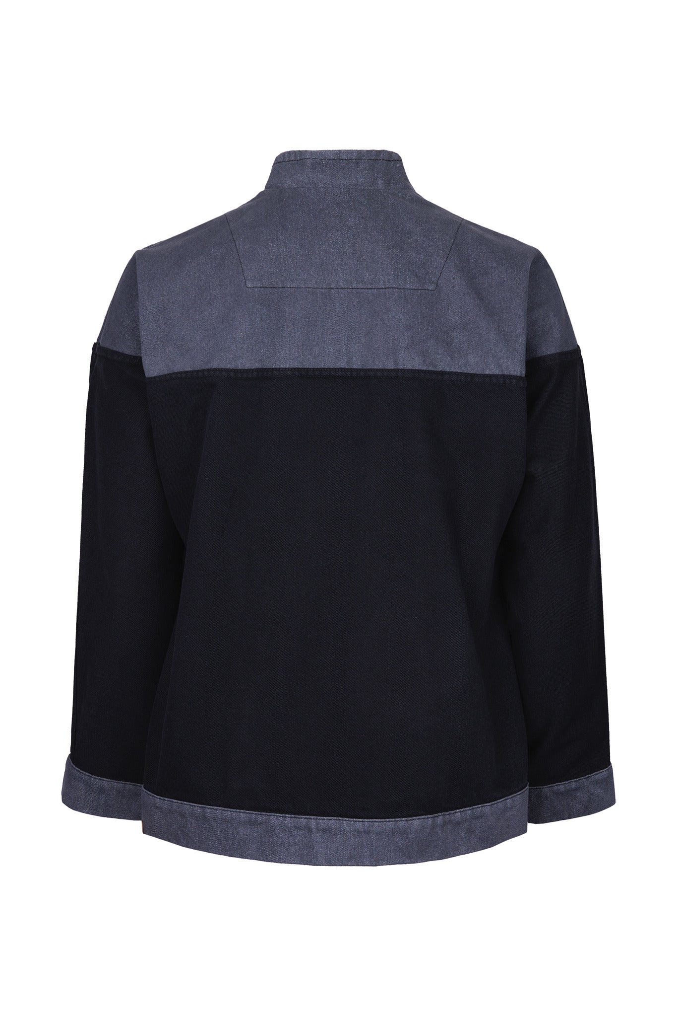 Delphinus Washed Denim Snap-Button Jacket
