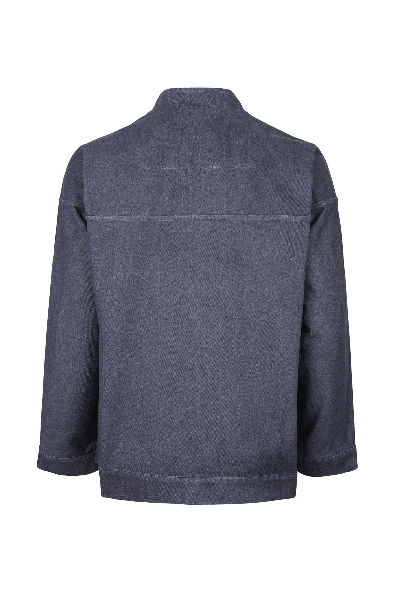 Delphinus Washed Denim Snap-Button Jacket