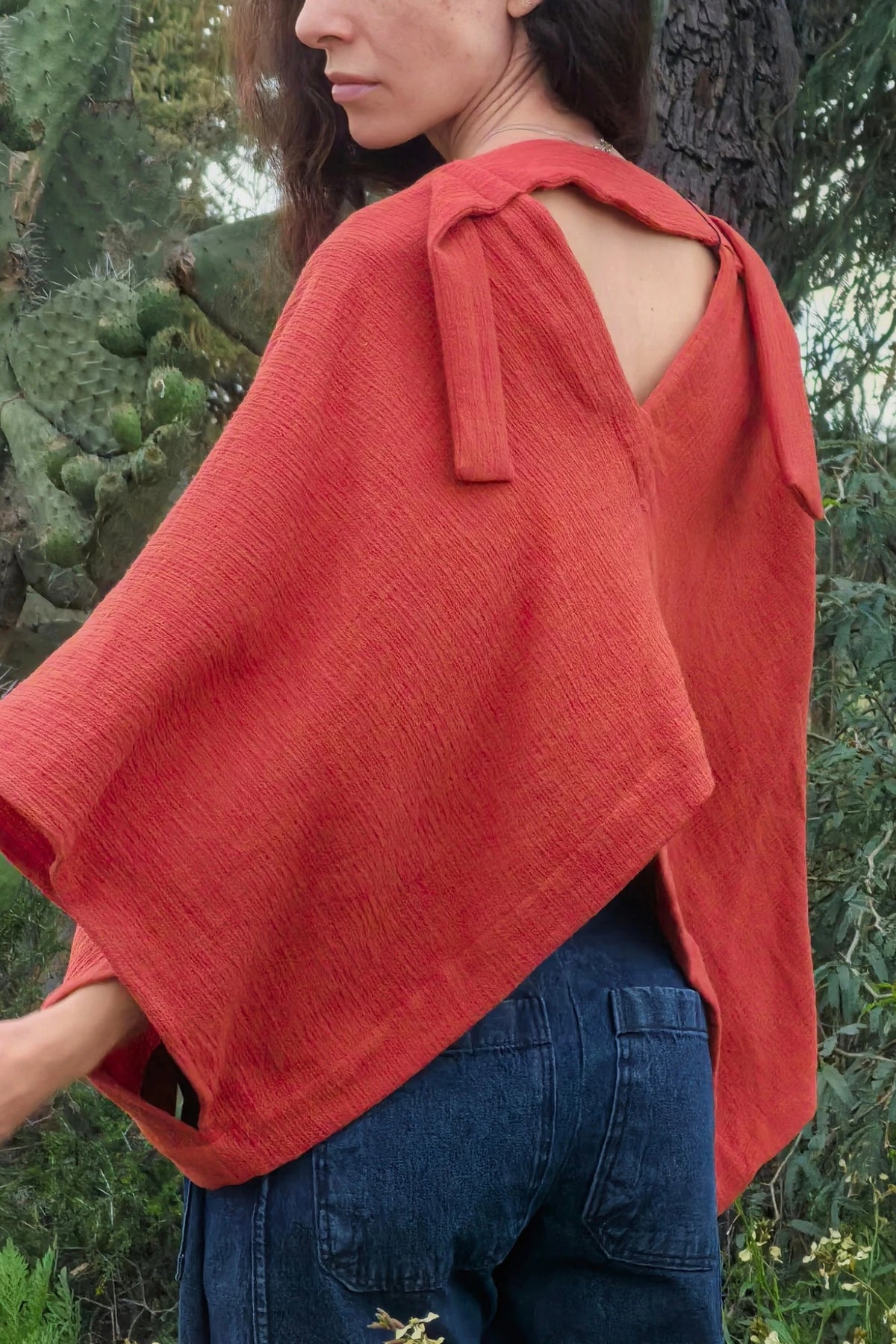 Blusa Nitrogen en Algodón Crepé