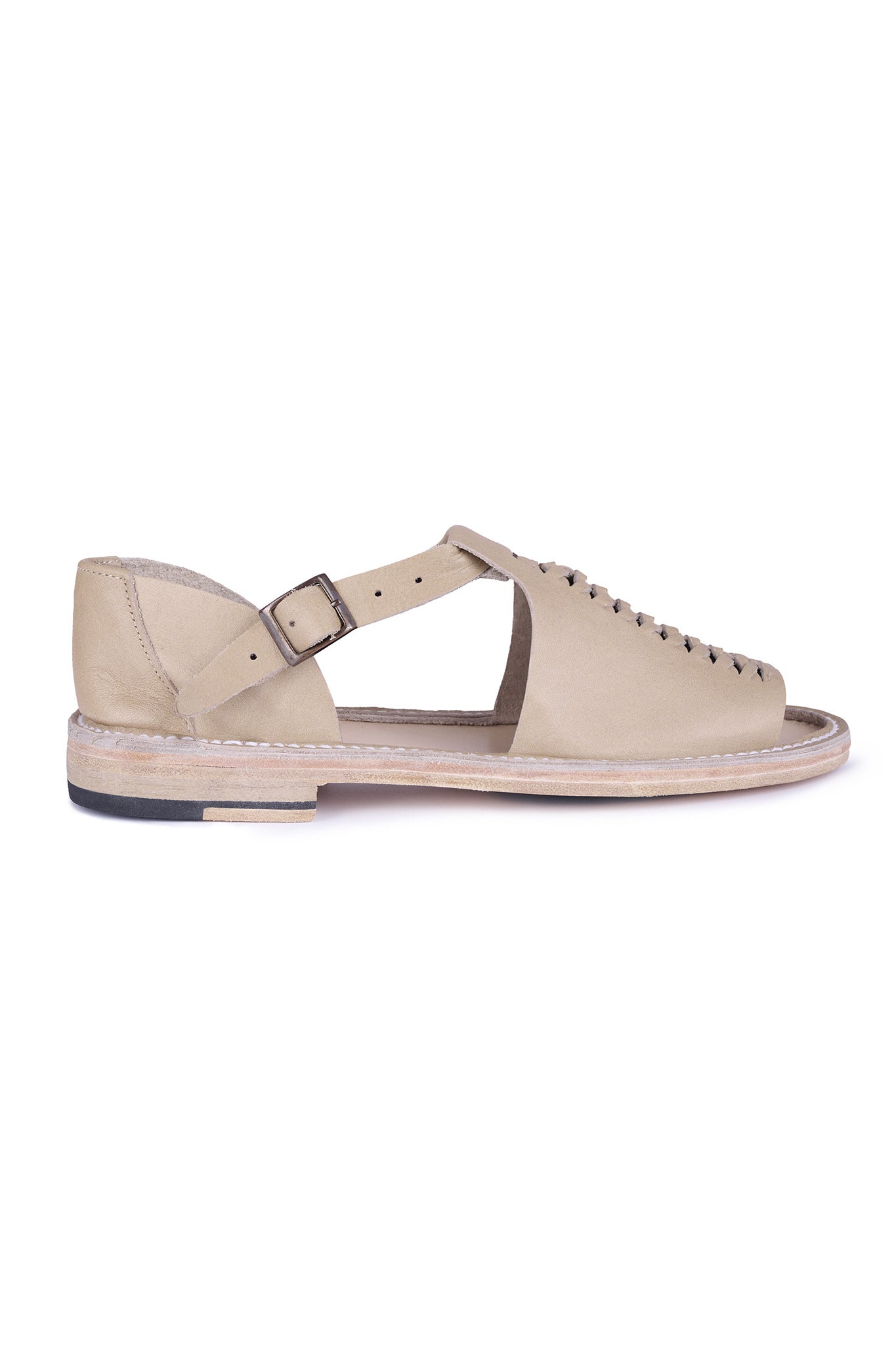 Jade Open-Toe Leather Sandal
