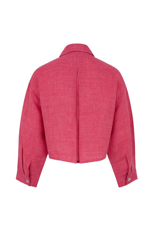 Celestine Striped Linen Crop Shirt
