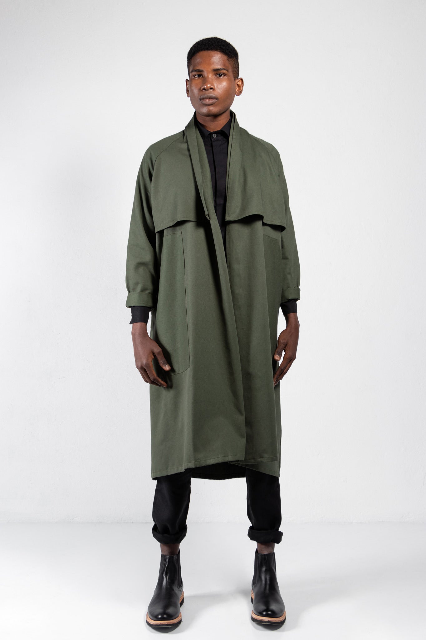 Cromo II Cotton Twill Open Trench Coat