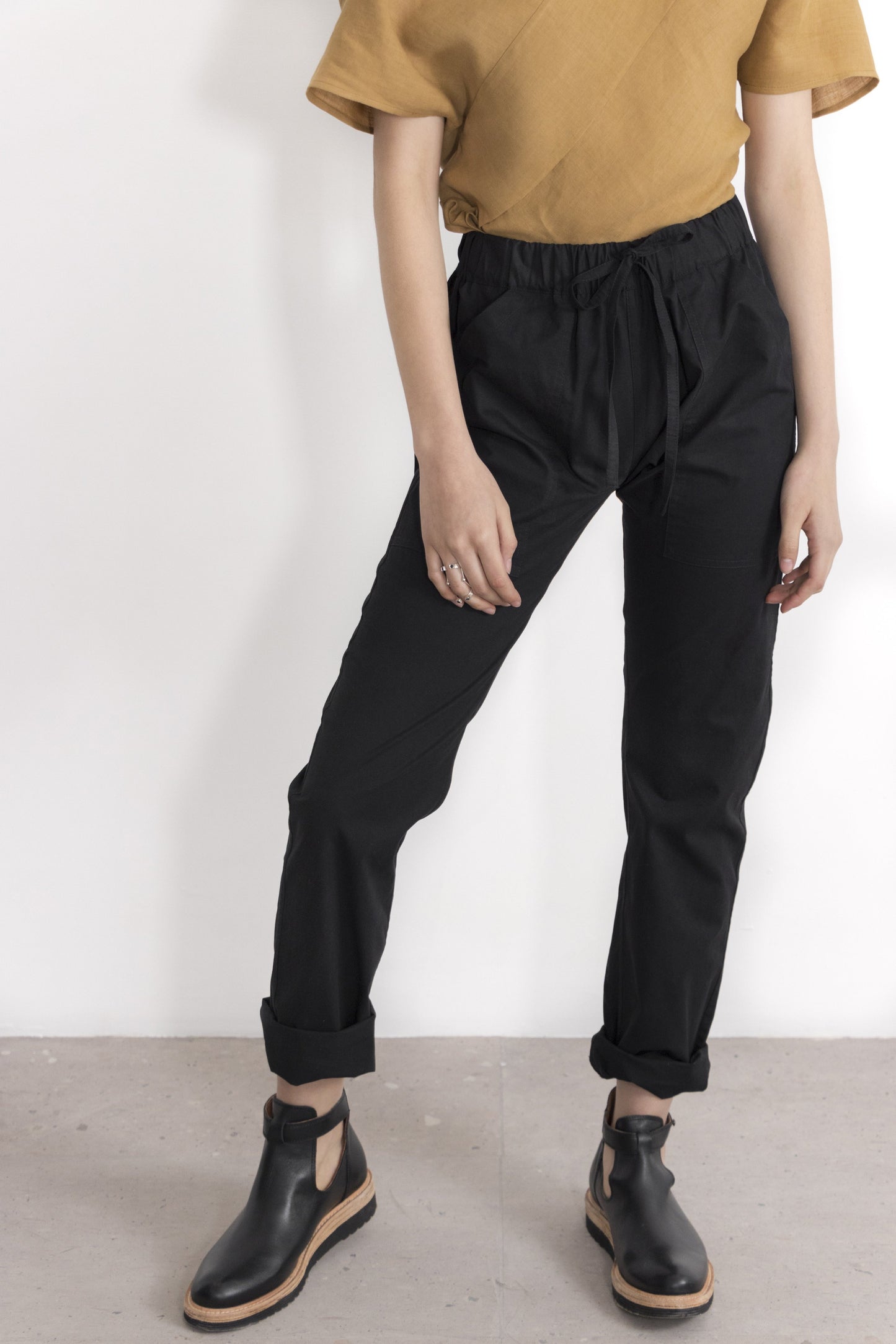 Gallium Cotton Twill Drawstring Pants