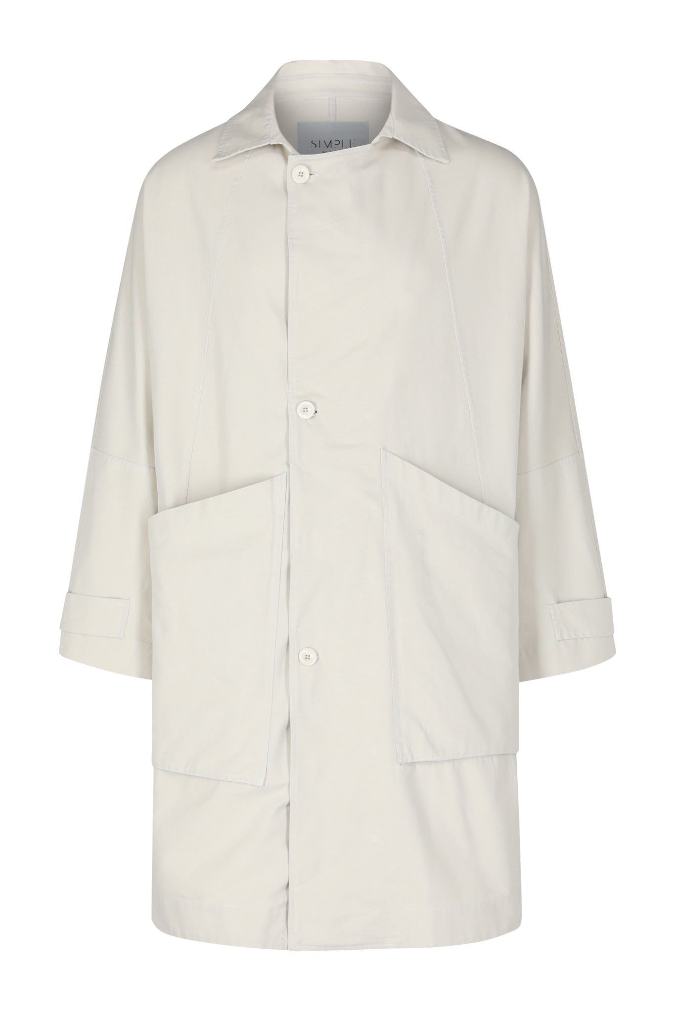 Gabardina de lona lavada con textura Macadamia