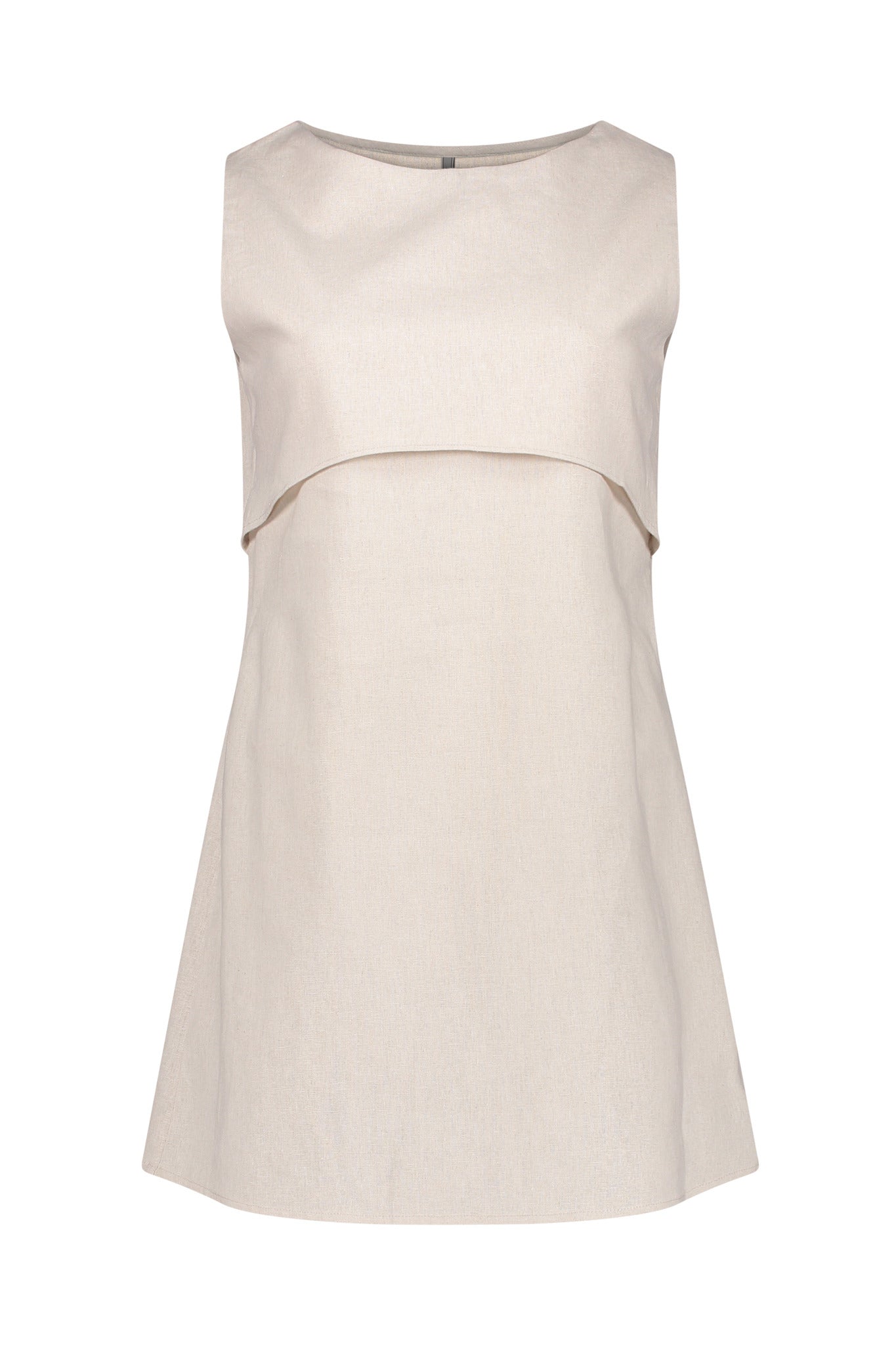 Paul Open Back Linen-Blend Shift Dress