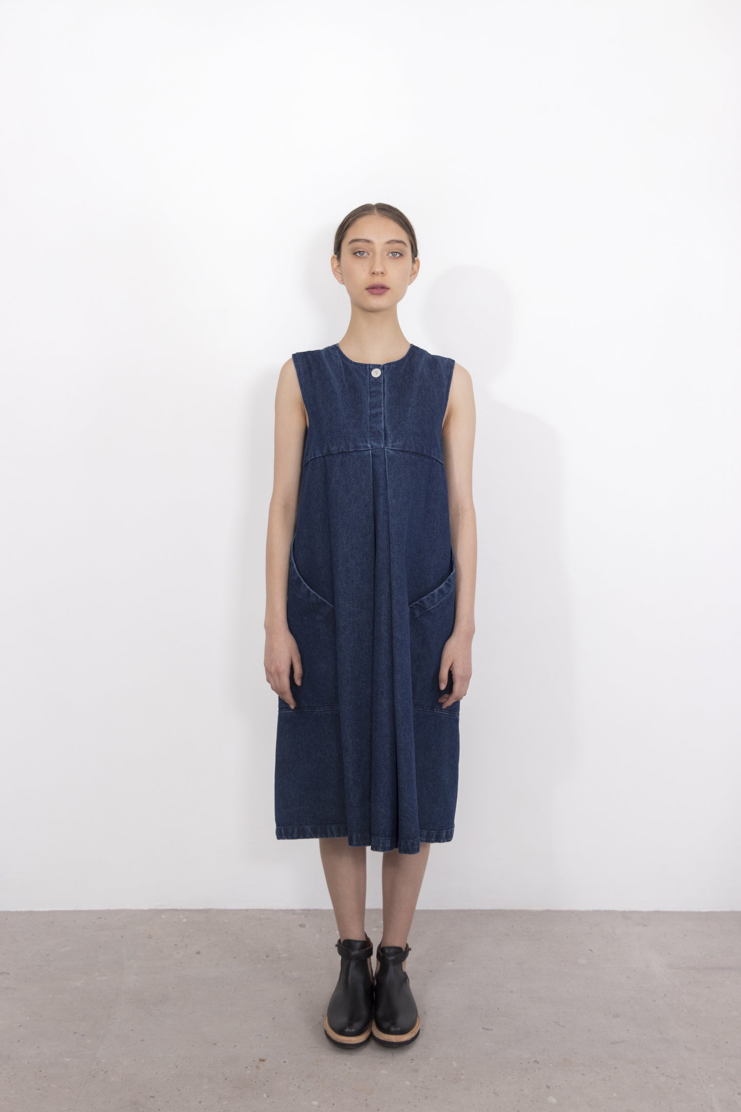 Atenea Sleeveless Denim Wrap Dress