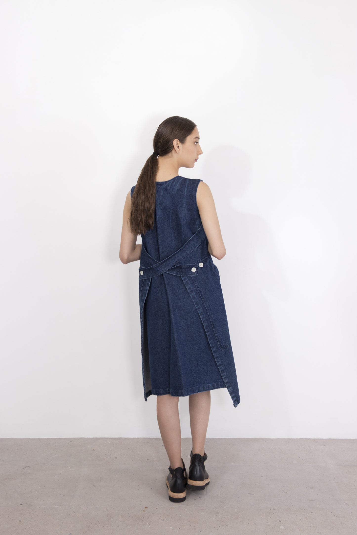 Atenea Sleeveless Denim Wrap Dress