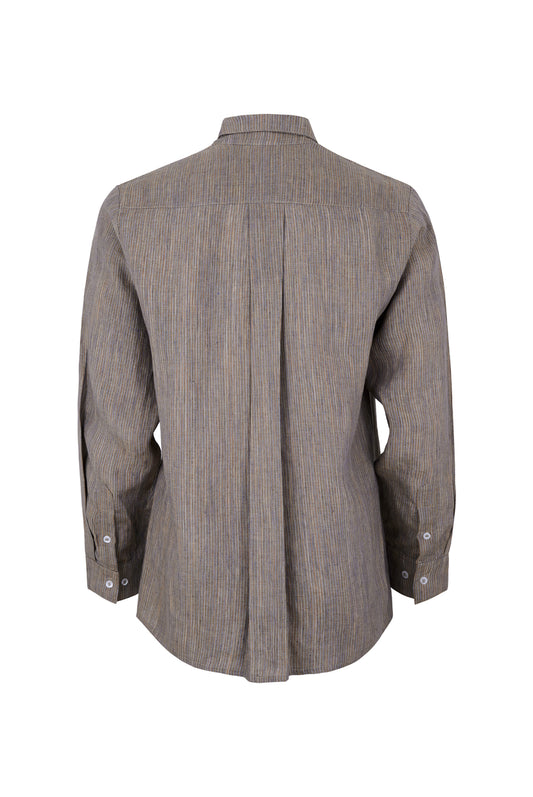 Gilmar Button-Down Striped Linen Shirt