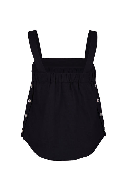 Aruma Wide-Strap Linen-Blend Top