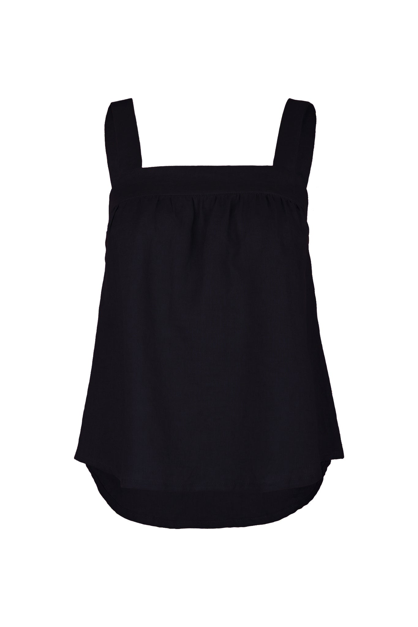 Aruma Wide-Strap Linen-Blend Top
