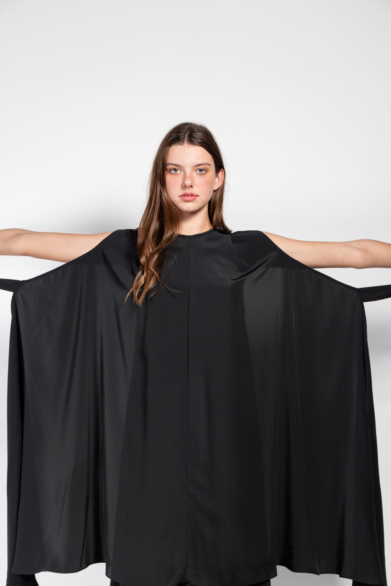 Rea Crêpe de Chine Midi Wrap Dress