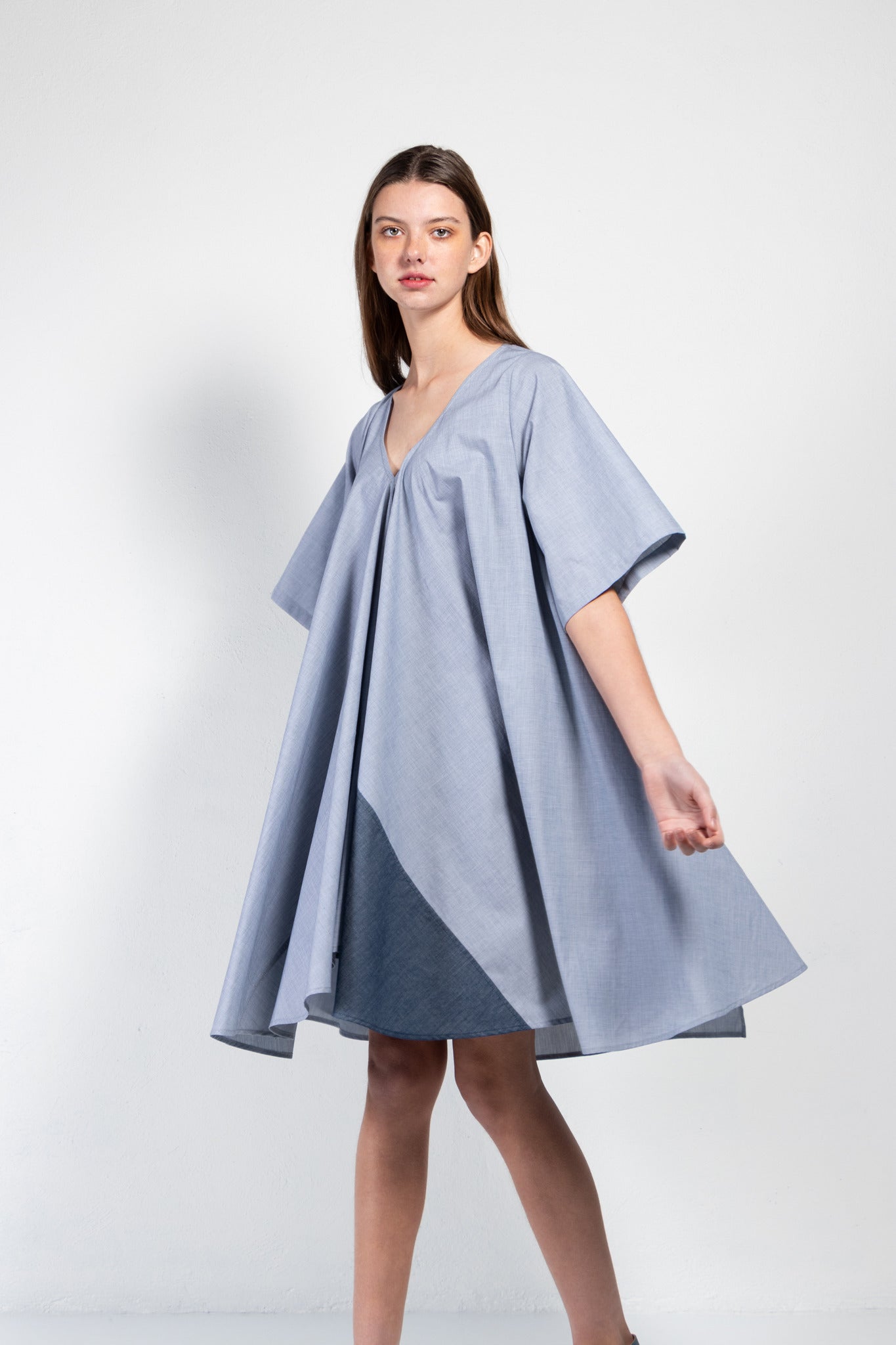 Vestido Juno en algodón jaspeado