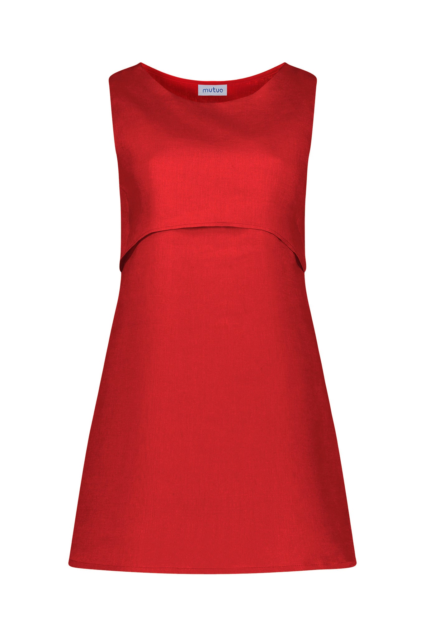Paul Open Back Linen-Blend Shift Dress