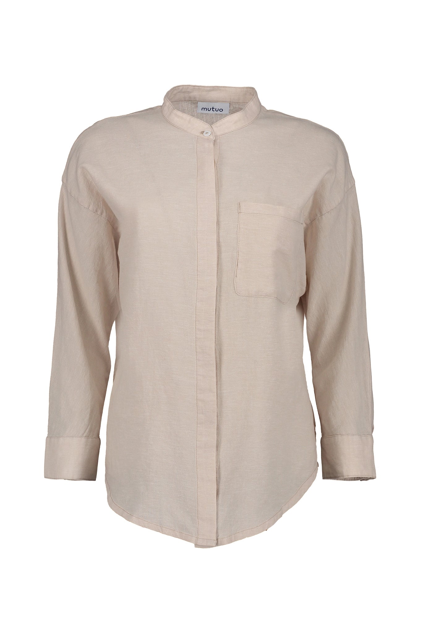 Tau Linen Blend Kimono Sleeve Shirt