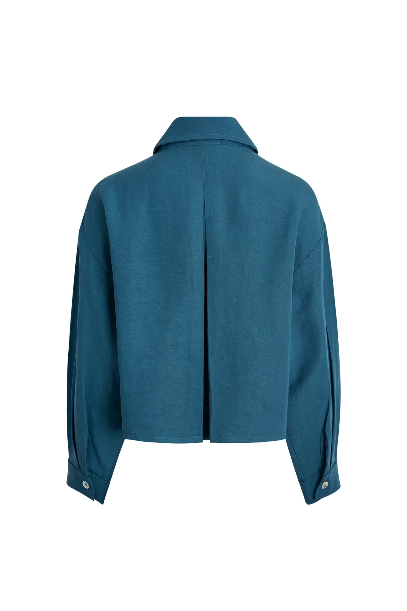Celestine Linen-Blend Crop Shirt