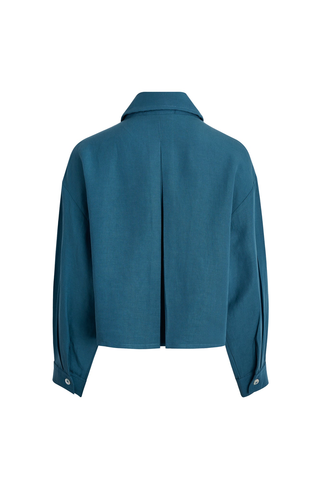 Celestine Linen-Blend Crop Shirt