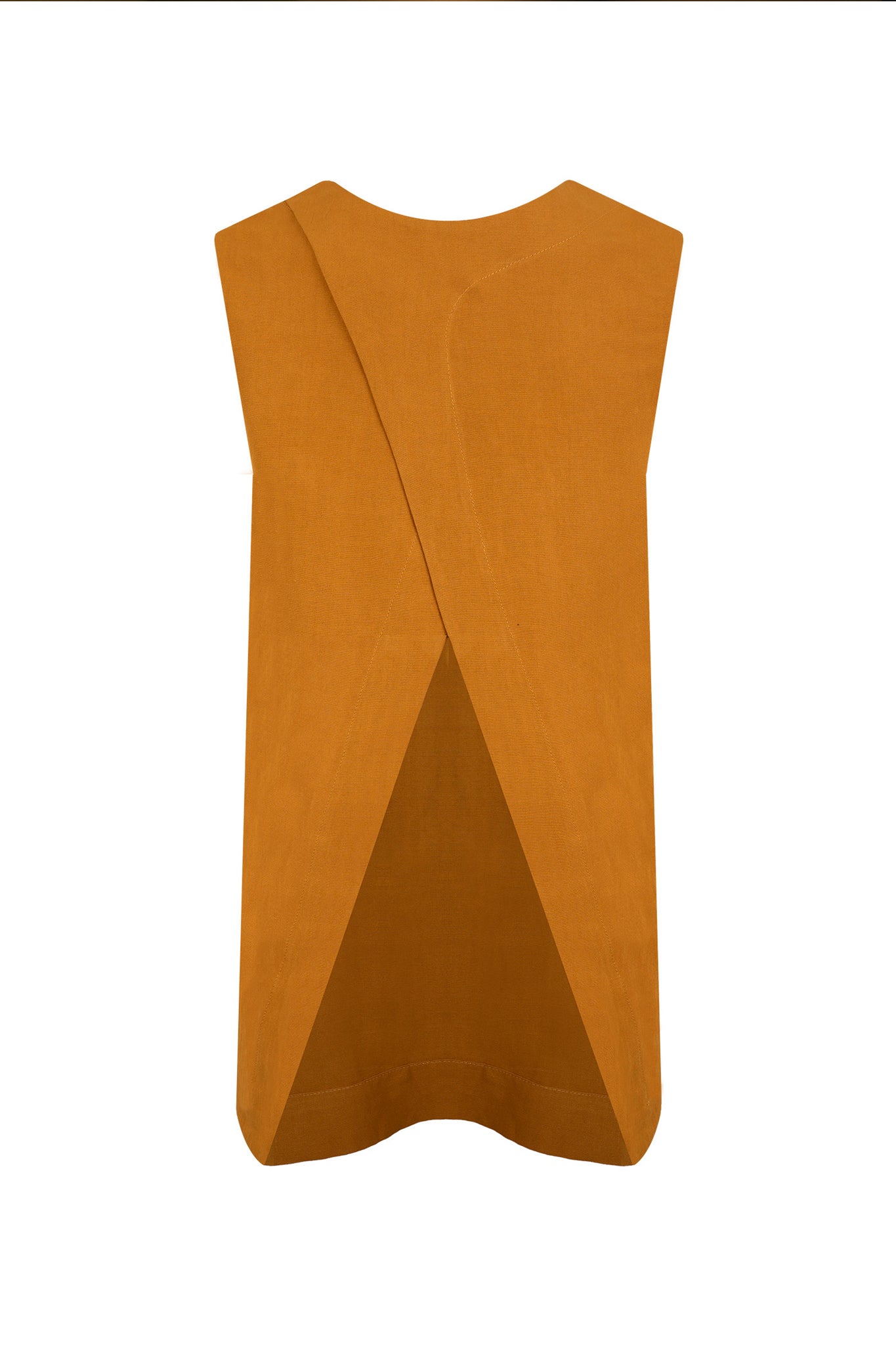 Sabina Linen-Blend Crossover Top