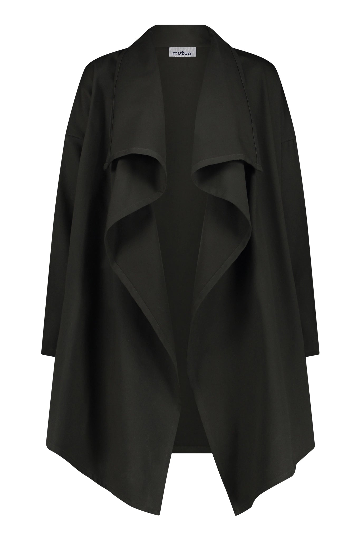Spike Twill Draped Front Jacket