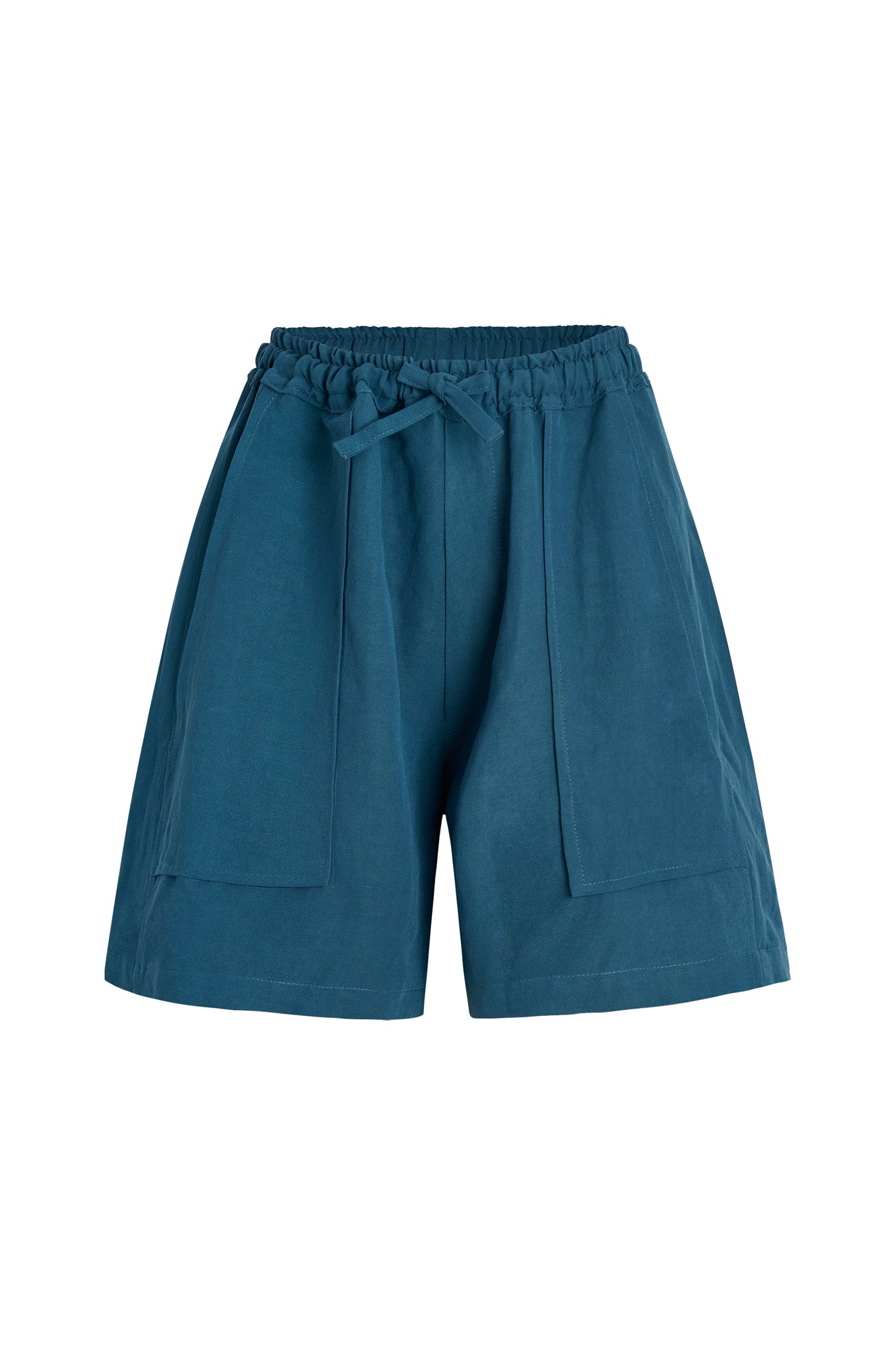Rayenne Drawstring Waist Linen-Blend Short
