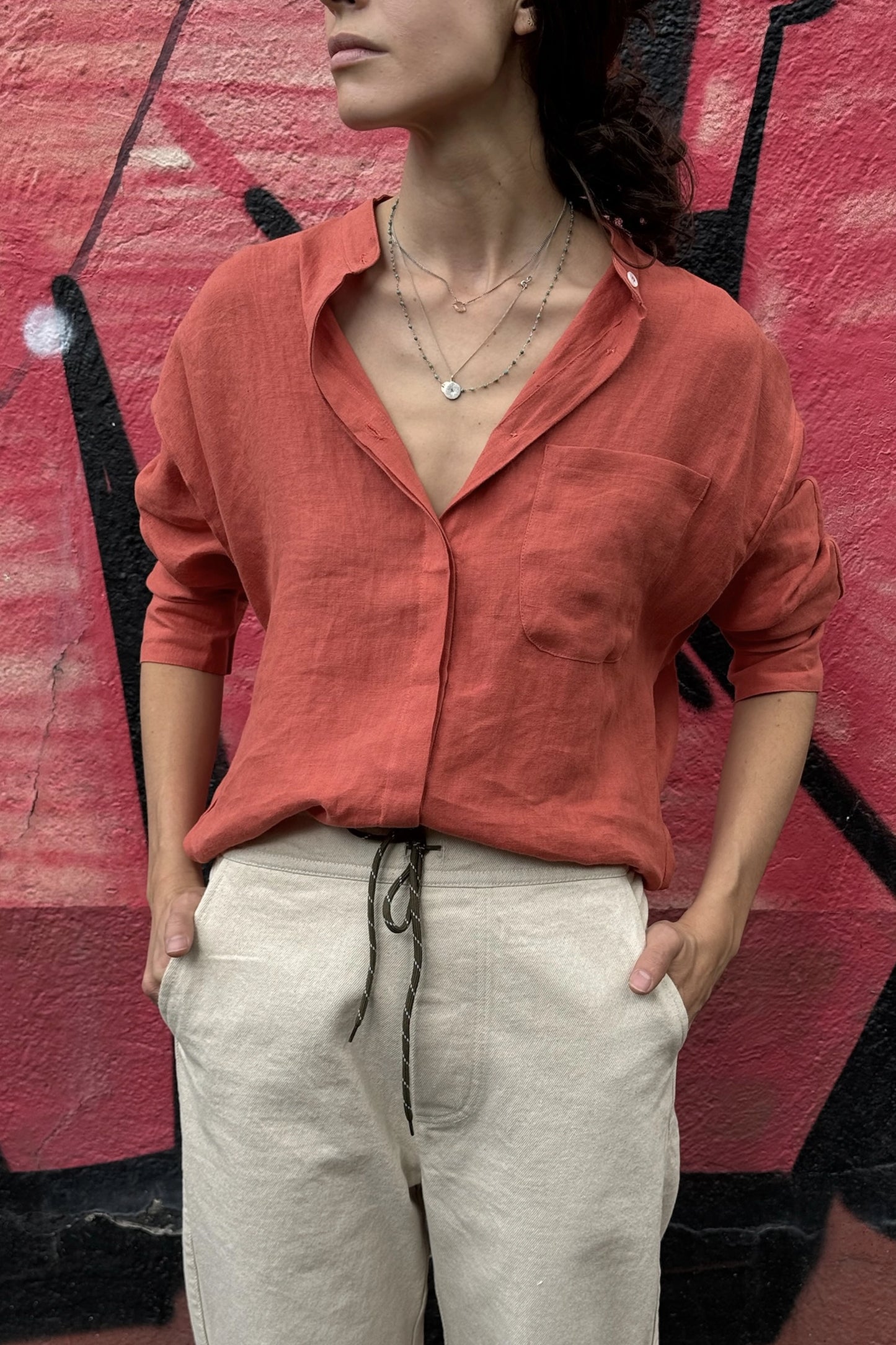 Tau Hemp Kimono Sleeve Shirt