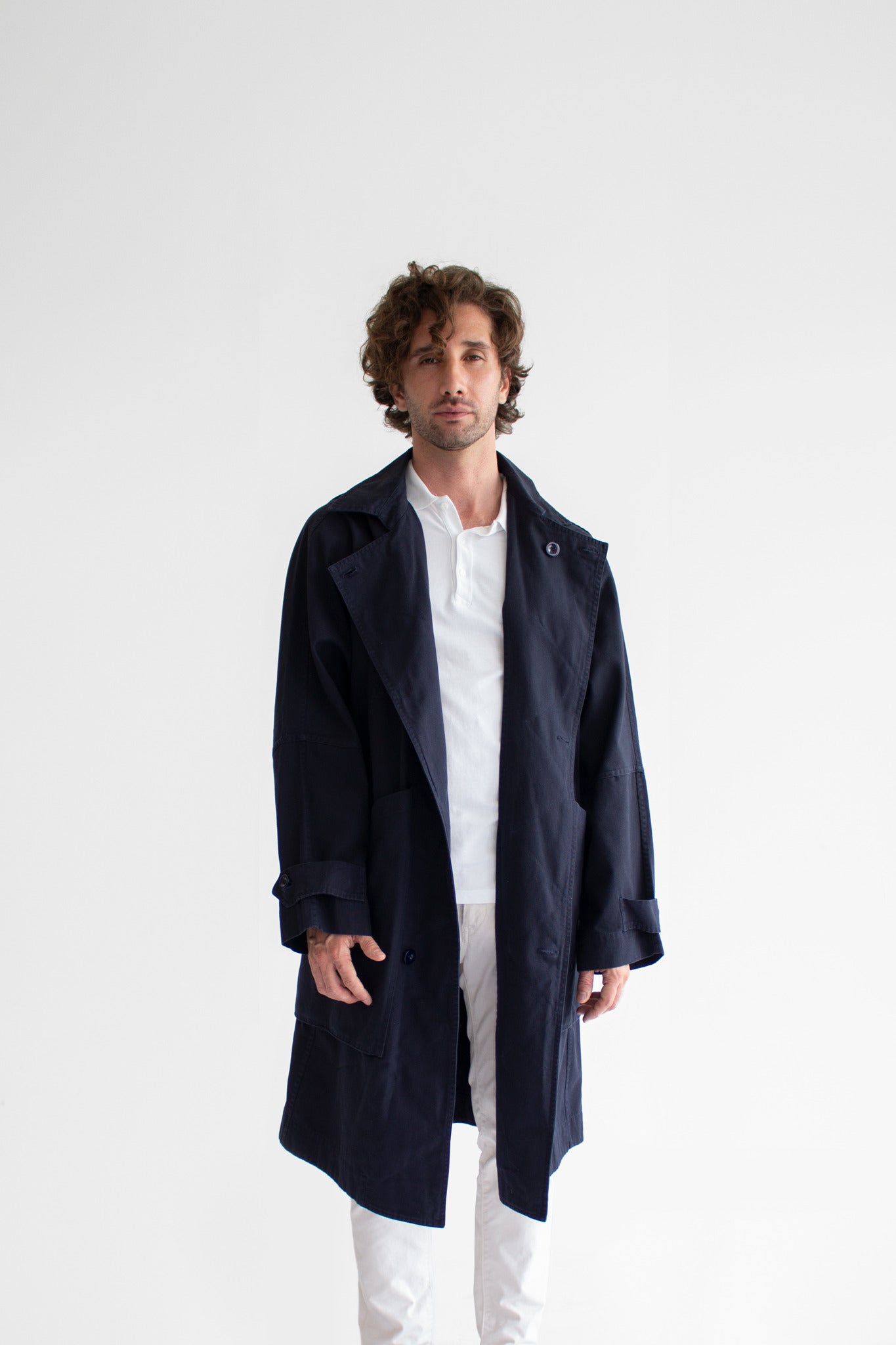 Gabardina de lona lavada con textura Macadamia