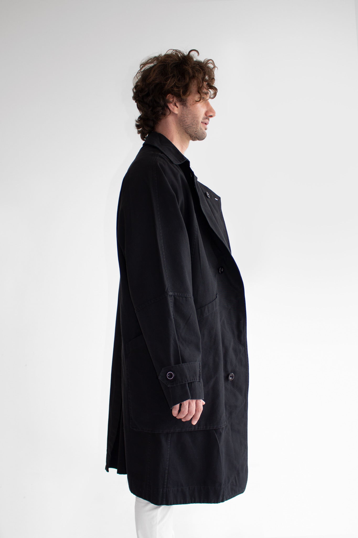 Gabardina de lona lavada con textura Macadamia