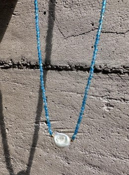 Collar Apatita y Perla Keshi