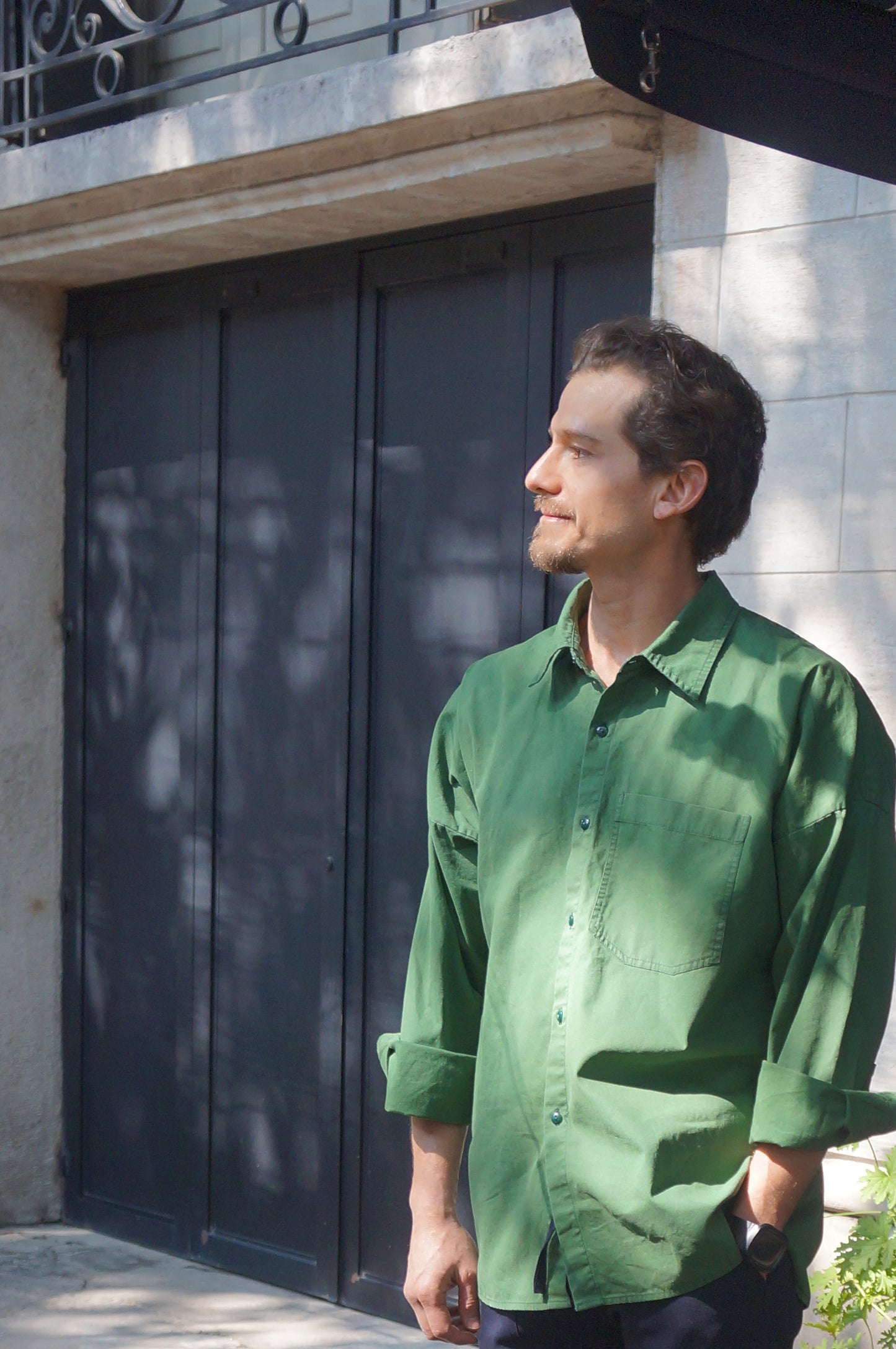 Camisa de sarga lavada con botones Sai