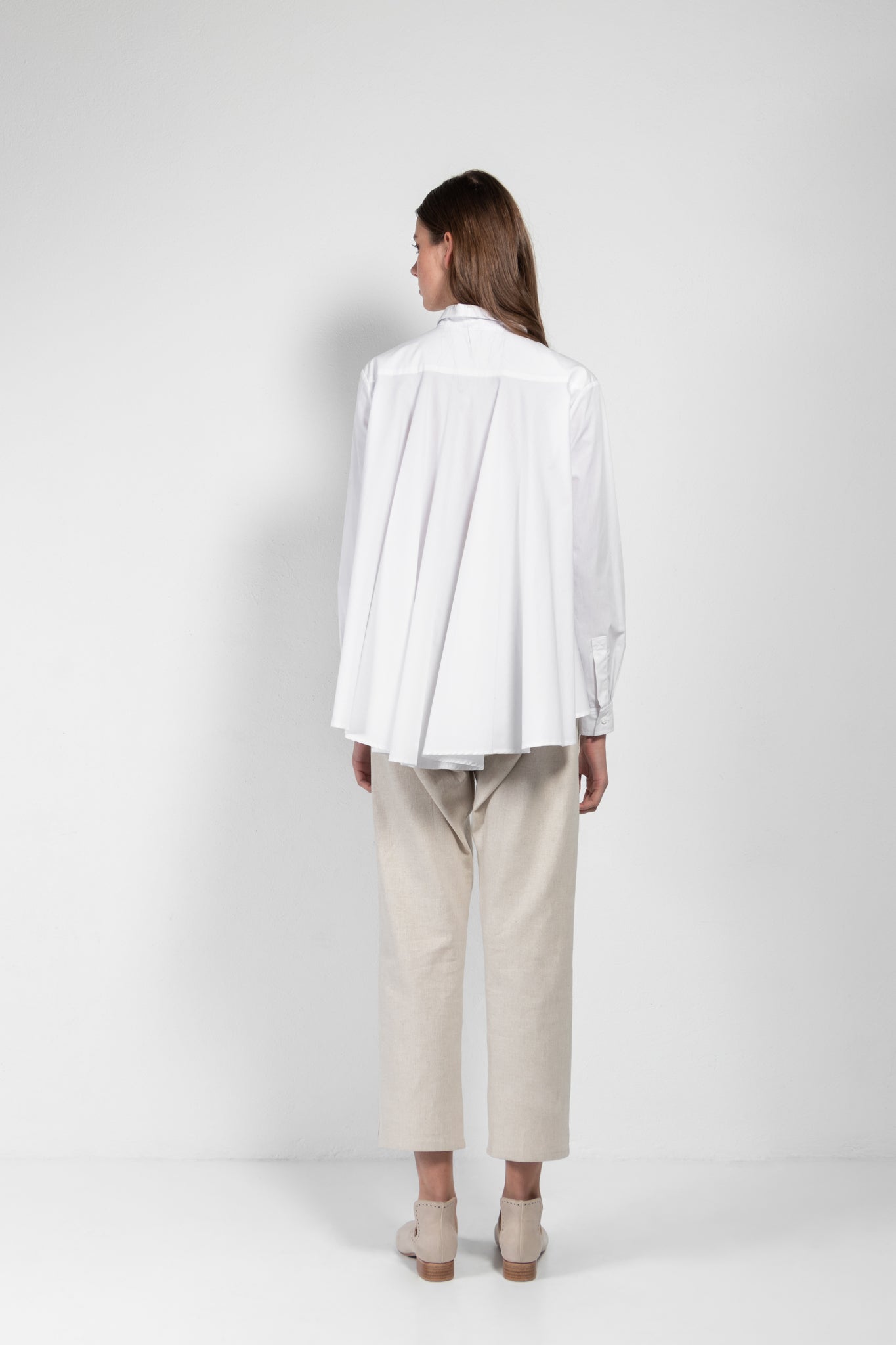 Shimomura Poplin Flare Back Shirt