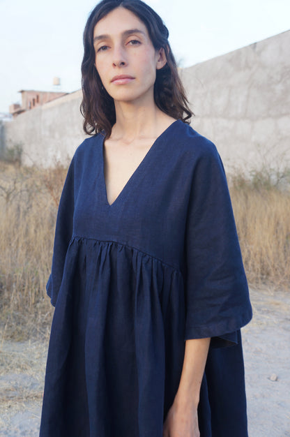 Alba Washed Linen Mini Dress