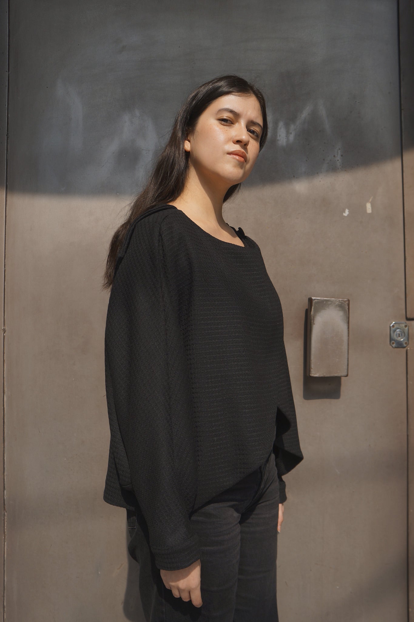 Capa cruzada de lana Andrea