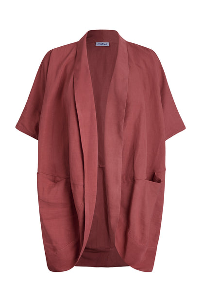 Conejito Oversized Linen-Blend Vest