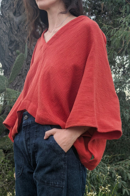 Blusa Nitrogen en Algodón Crepé