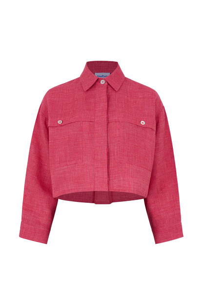 Celestine Striped Linen Crop Shirt