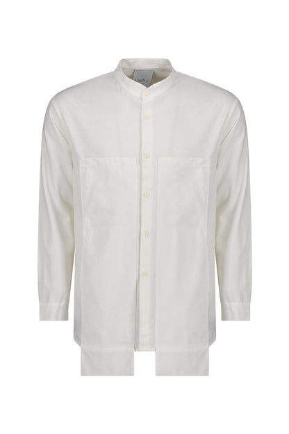 Iodine Front Pocket Linen-Blend Shirt