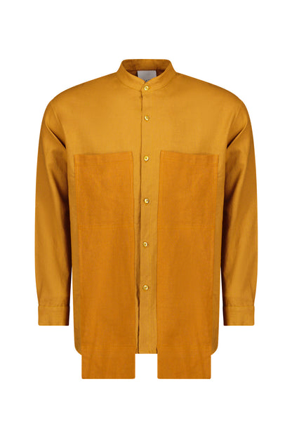 Camisa de lino con bolsillo Iodine