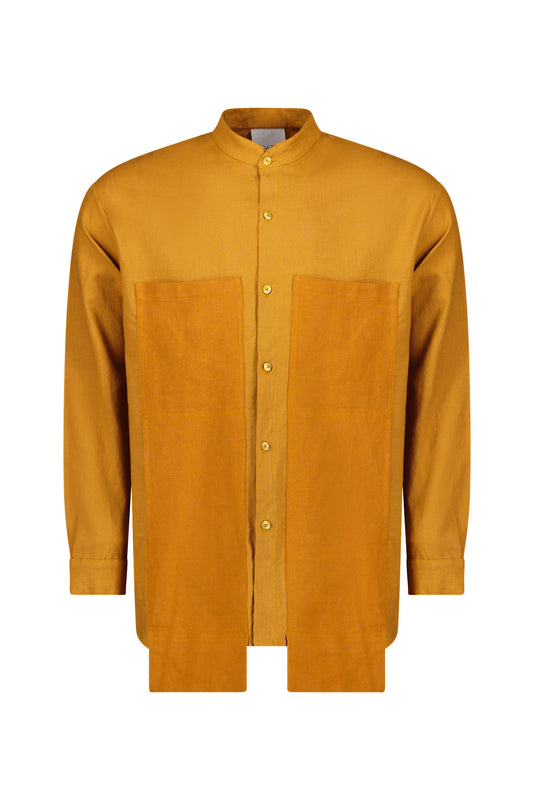 Camisa de lino con bolsillo Iodine