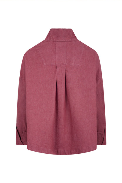 Lianne Washed Denim Multi Pocket Cropped Jacket
