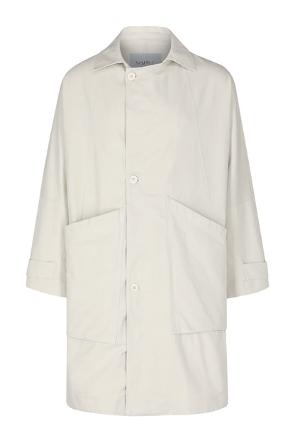 Gabardina de lona lavada con textura Macadamia