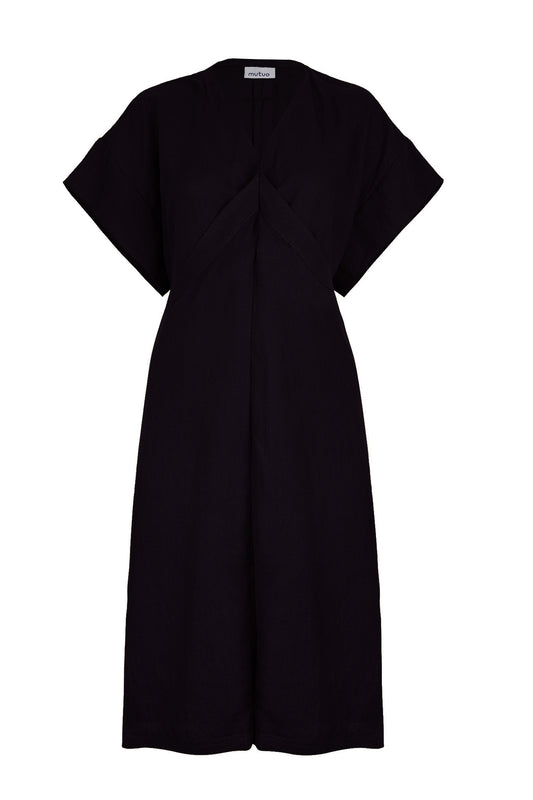 Mundo Linen-Blend V-Neck Wrap Dress
