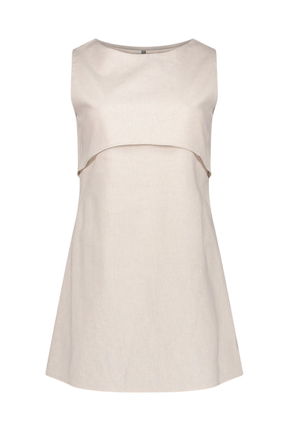 Paul Open Back Linen-Blend Shift Dress