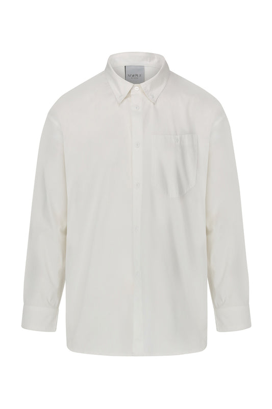 Sai Washed Poplin Button-Down Shirt