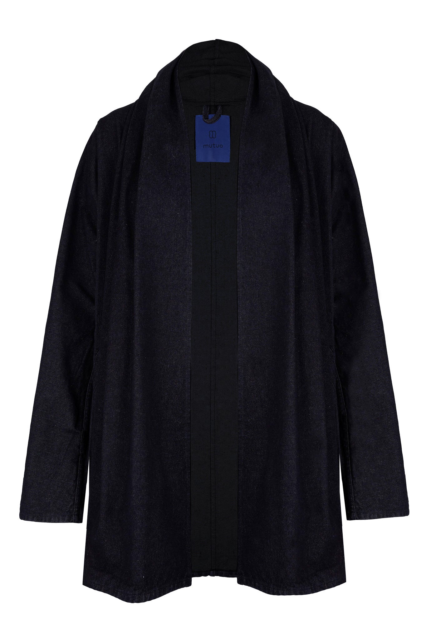 Versus Washed Denim Open Coat