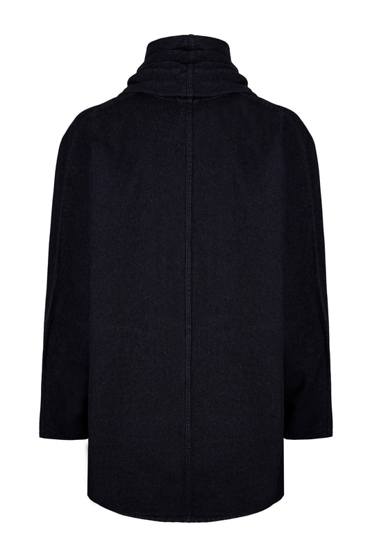 Versus Washed Denim Open Coat
