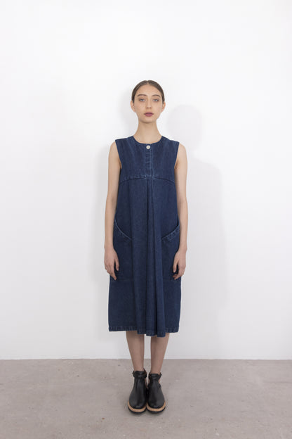 Atenea Sleeveless Denim Wrap Dress