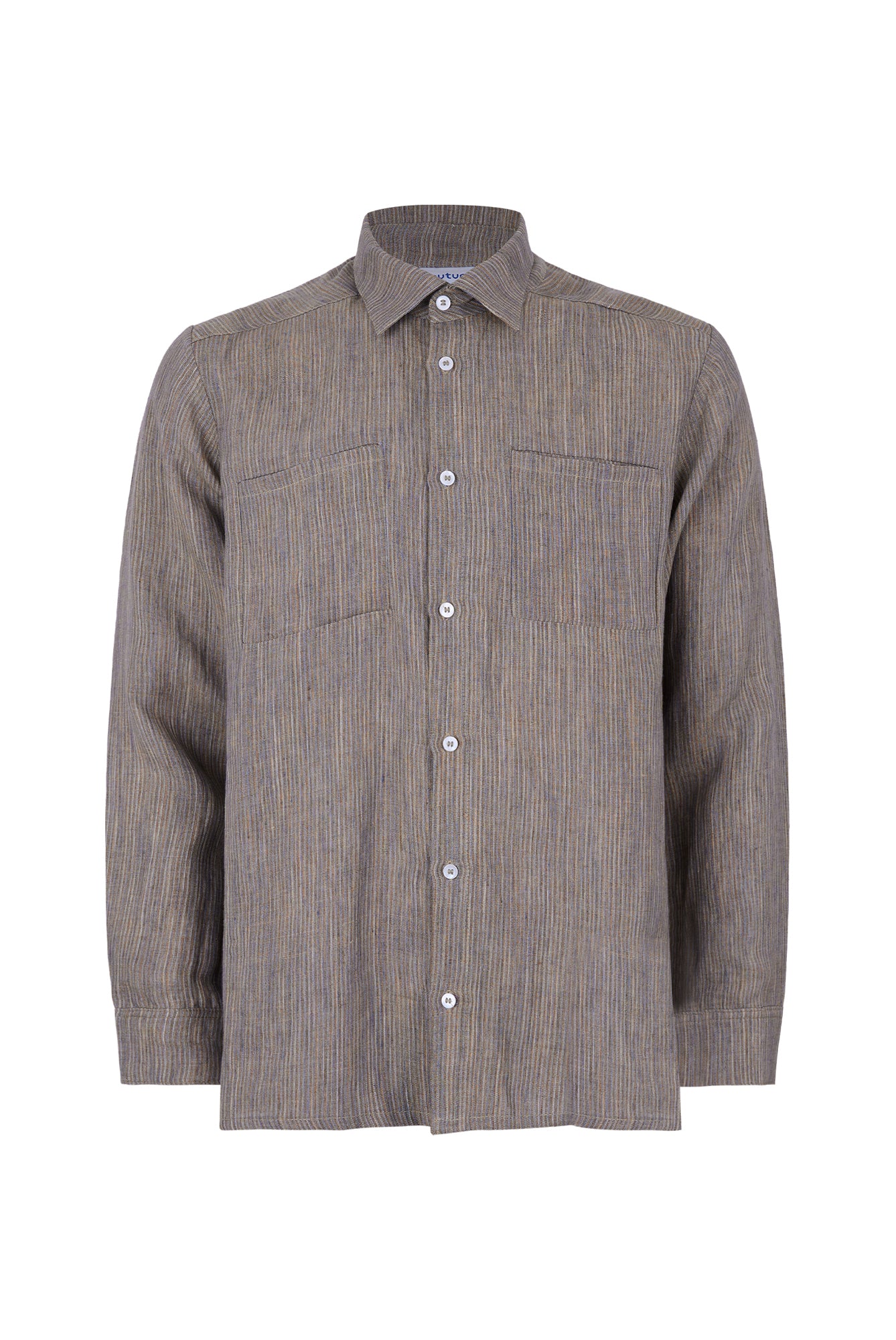 Gilmar Button-Down Striped Linen Shirt