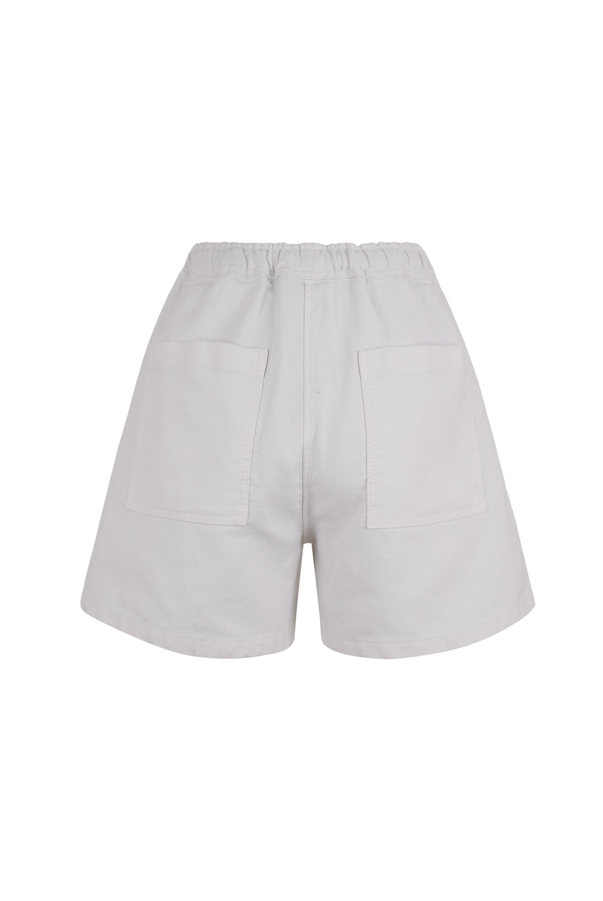 Rayenne Drawstring Waist Striped Washed Cotton Short