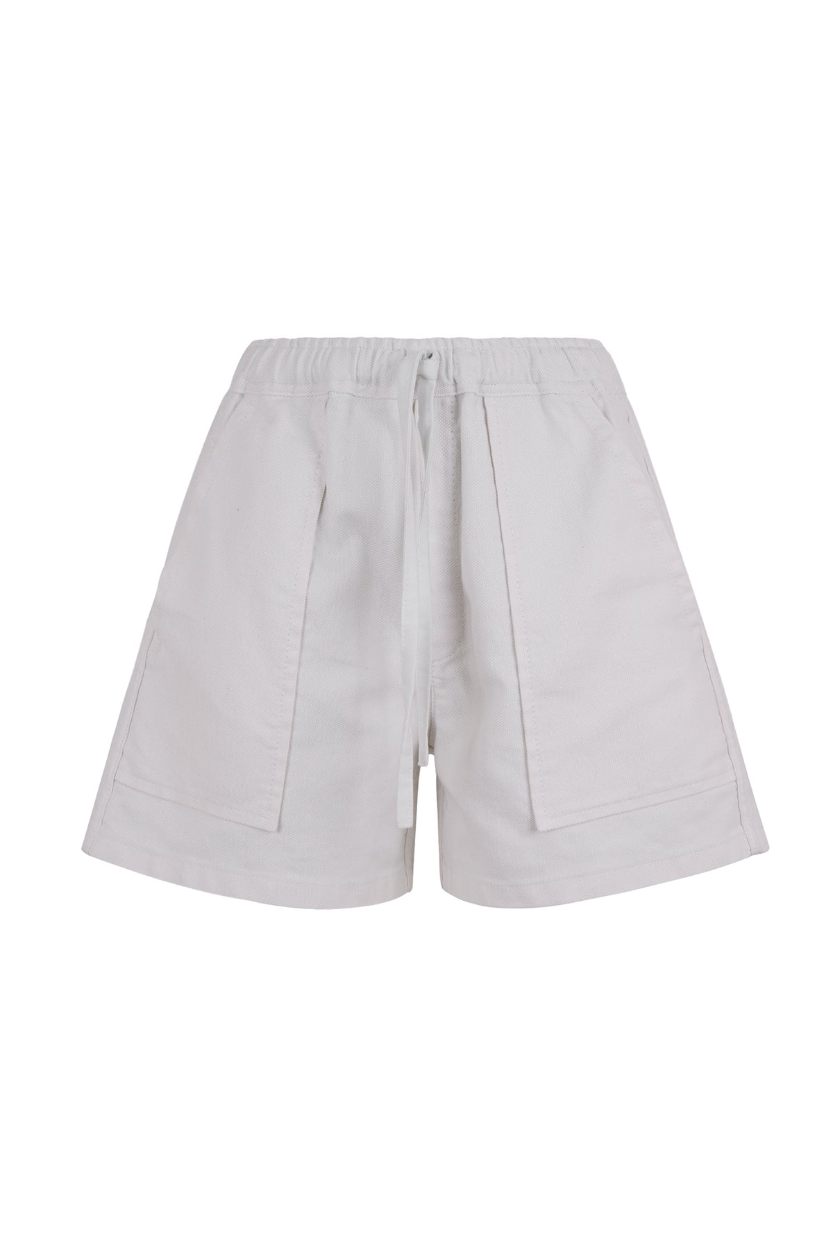 Rayenne Drawstring Waist Striped Washed Cotton Short