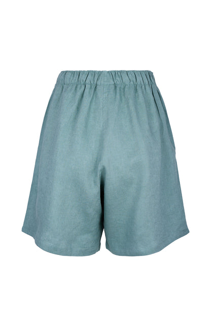 Ander Washed Linen Elastic Waist Shorts